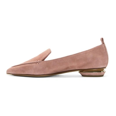 Shop Nicholas Kirkwood Pink Suede Beya Loafers In P33 Dusty Pink