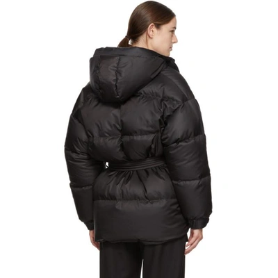 Shop Ienki Ienki Black Down Michelin Belted Hooded Jacket