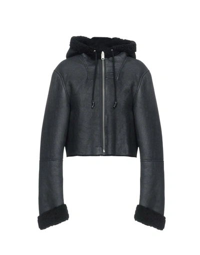 Shop Yeezy Leather Jacket In Black