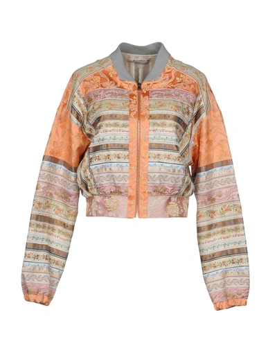 Shop Etro Woman Jacket Orange Size 6 Silk, Polyester