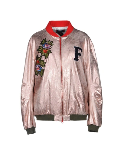 Shop Femme By Michele Rossi Bomber In Pink