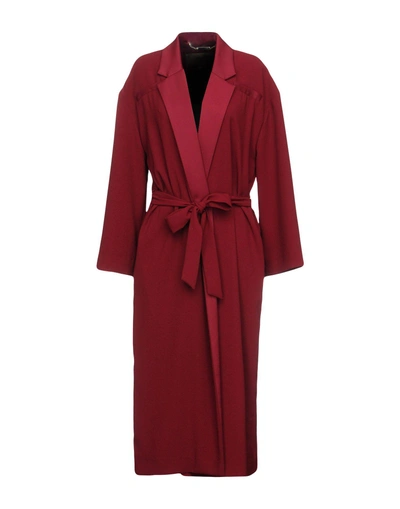 Shop Space Style Concept Overcoats In Maroon