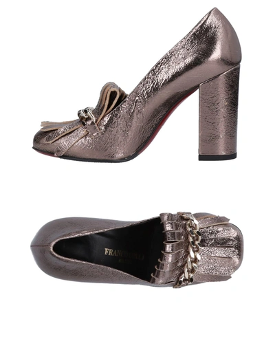 Shop Franco Colli Loafers In Bronze