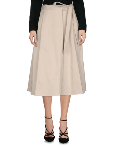 Shop Jil Sander 3/4 Length Skirts In Ivory
