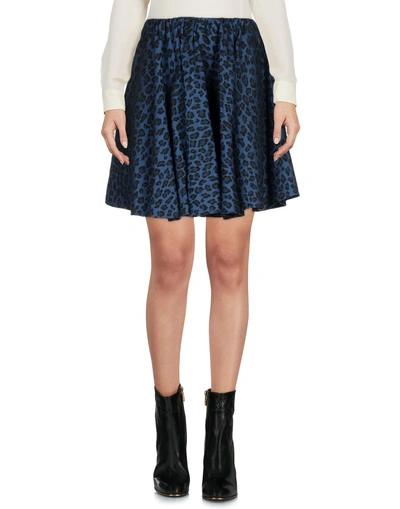 Shop Pinko Mini Skirt In Slate Blue