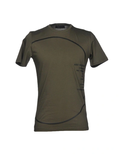 Shop Diesel Black Gold T-shirts In Military Green