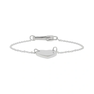 Shop Gucci Silver Heart Bracelet In 3001 Silver