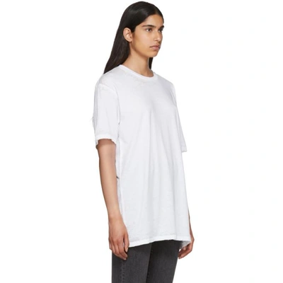 Shop Baja East White Burn Out T-shirt In 0110 Pearl