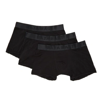 Shop Baja East Three-pack Black Boxer Briefs In 0011 Embass