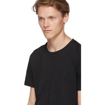Shop Alexander Mcqueen Black Skull T-shirt In 1000 Black