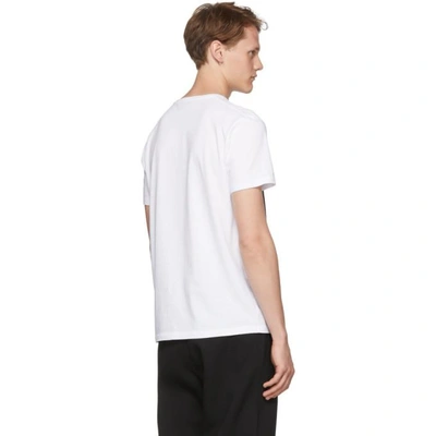 Shop Alexander Mcqueen White Skull Print T-shirt In 0900whtmix
