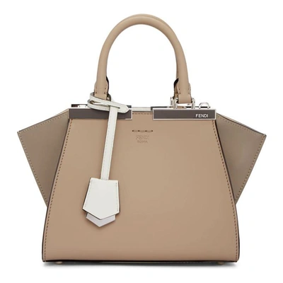 Shop Fendi Beige 3jours Tote In F136q Nuvol