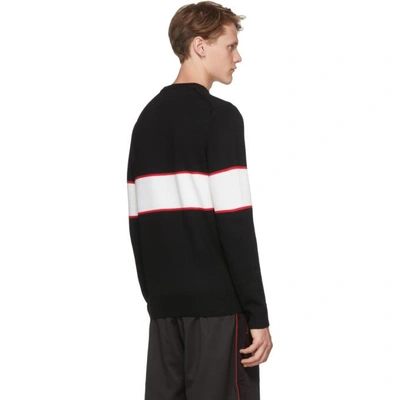 Shop Givenchy Black Intarsia Logo Sweater
