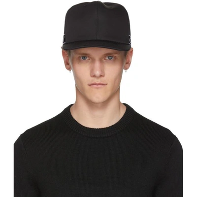 Shop Givenchy Black 4g Cap In 004 Blk/wht