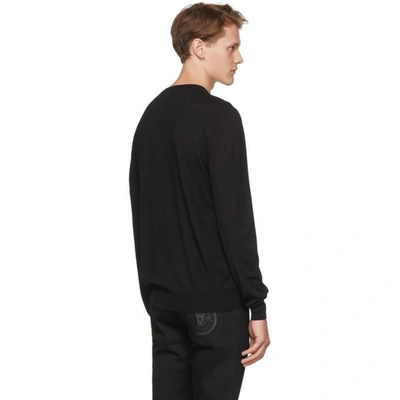 Shop Alexander Mcqueen Black Intarsia Dancing Skeleton Sweater In 1001blkivor