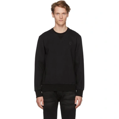 Shop Alexander Mcqueen Black Crepe Sport Sweatshirt In 1000 Black