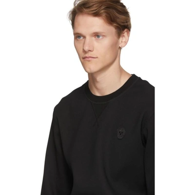 Shop Alexander Mcqueen Black Crepe Sport Sweatshirt In 1000 Black