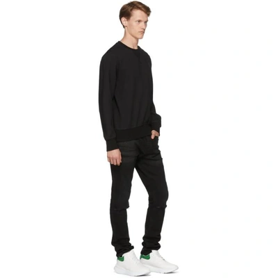 Shop Alexander Mcqueen Black Crepe Sport Sweatshirt In 1000 Black