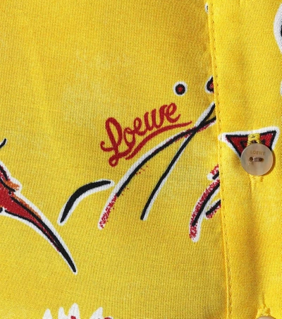 Shop Loewe X Paula's Ibiza Printed Top In Yellow