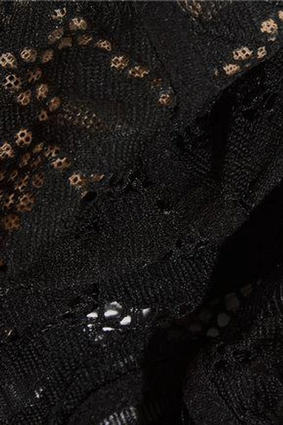 Shop Calvin Klein Underwear Woman Tease Tulle-trimmed Stretch-lace Balconette Bra Black