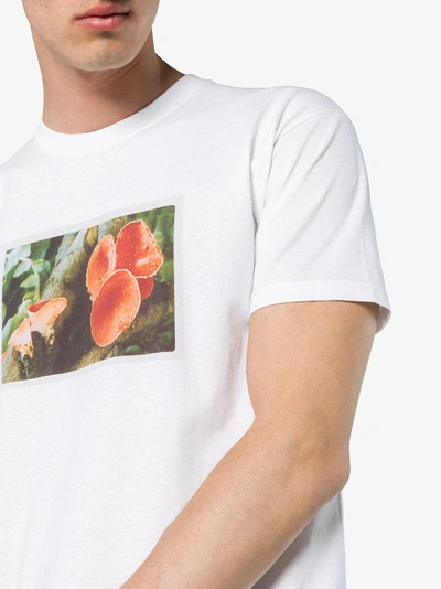 Shop Just A T-shirt Jason Fulford Shroom Print T-shirt In White