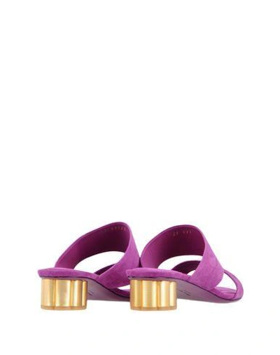 Shop Ferragamo Sandals In Light Purple