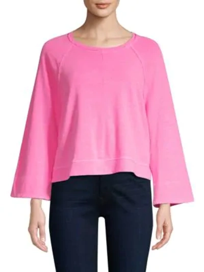 Shop Splendid Surfside Pullover Sweater In Neon Pink