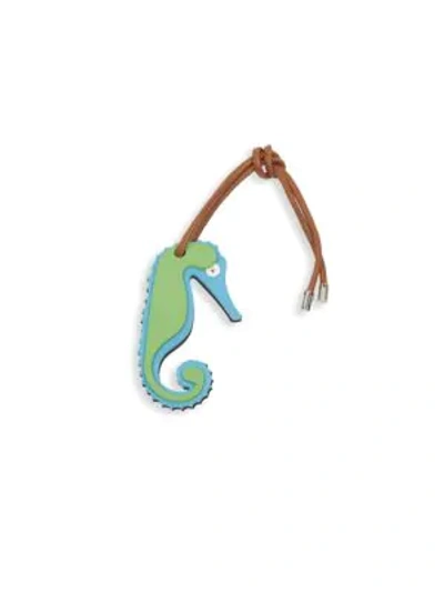 Shop Loewe X Paula's Ibiza Seahorse Charm In Blue Green