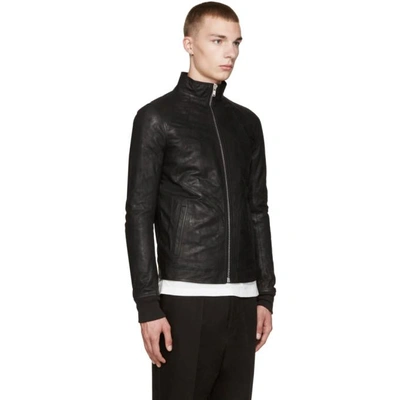 Rick owens intarsia leather jacket discount