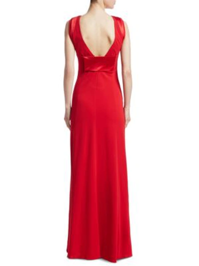 Shop Emporio Armani Jersey Gown In Red