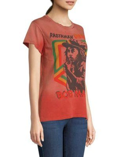 Shop Madeworn Bob Marley Crewneck T-shirt In Red