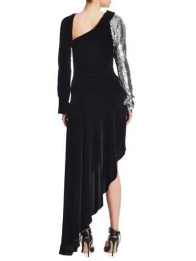 Shop Monse Velvet Embellished Flared Gown In Black