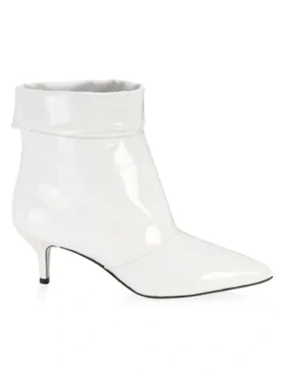 Shop Paul Andrew Patent Leather Cuffed Bootie In White