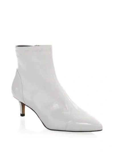 Shop Rebecca Minkoff Siya Kitten Heel Leather Booties In White