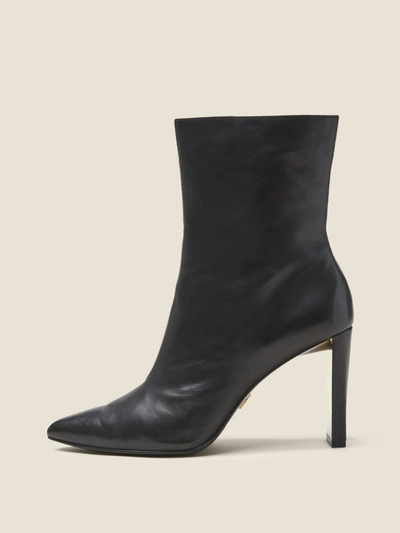 Shop Donna Karan Chelsea Leather Mid-calf Boot In Black