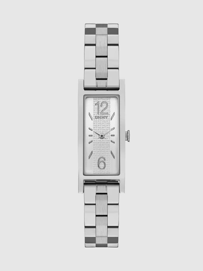 Shop Donna Karan Pelham Three Hand Stainless Steel Watch - In Silver
