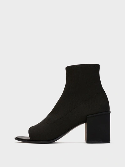 Shop Donna Karan Evie Open Toe Ankle Boot In Black/cream