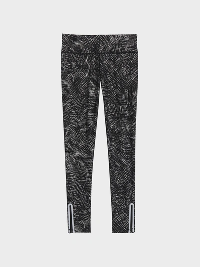 Shop Donna Karan Printed Mid-rise Full-length Legging In Black Combo