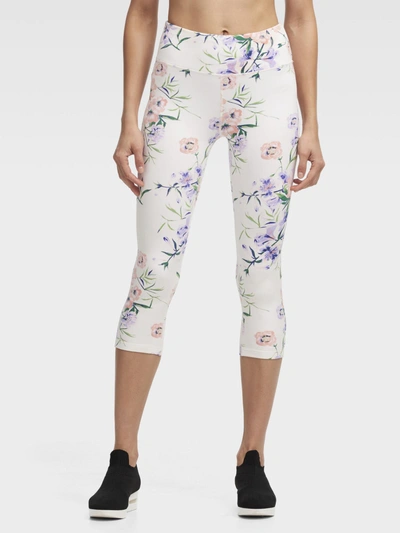 Shop Donna Karan Blossom High-waisted Cropped Tight In White