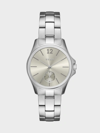 Shop Donna Karan Eldridge Stainless-steel Three-hand Watch In Grey