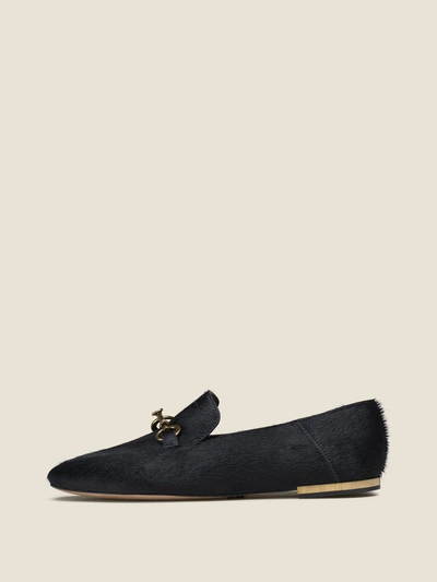 Shop Donna Karan Debz Haircalf Loafer In Black