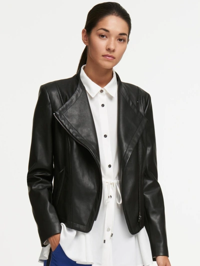 Shop Donna Karan Moto Jacket In Black