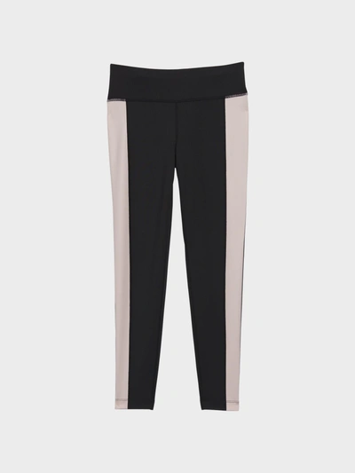 Shop Donna Karan Mid-rise Legging With Color-blocked Panels In Parfait