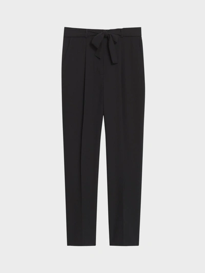 Shop Donna Karan Drapey Tie-waist Pant In Black