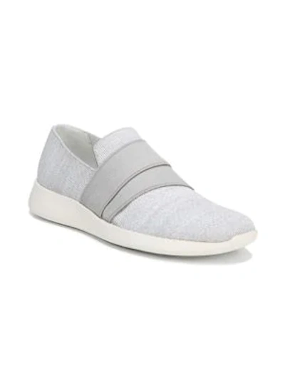 Shop Vince Aston Knit Slip-on Trainers In Grey