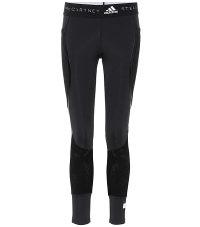 Shop Adidas By Stella Mccartney Run Ultra Flat-knit Leggings In Black