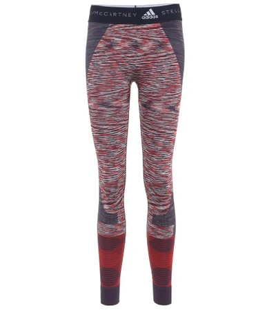 Shop Adidas By Stella Mccartney Yoga Seamless Leggings In Blue