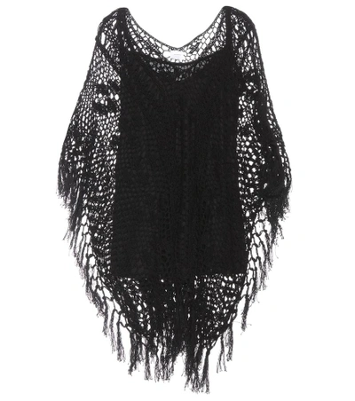 Shop Anna Kosturova Tassel Cotton Top In Black