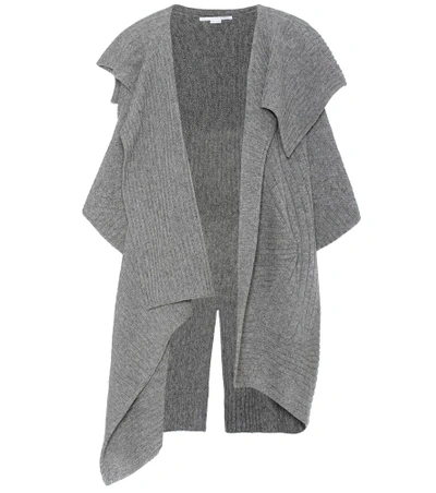 Shop Stella Mccartney Oversized Wool Cardigan In Grey