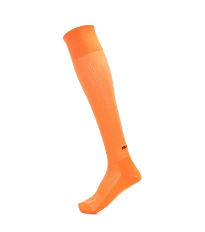 Shop Miu Miu Knee-high Socks In Orange